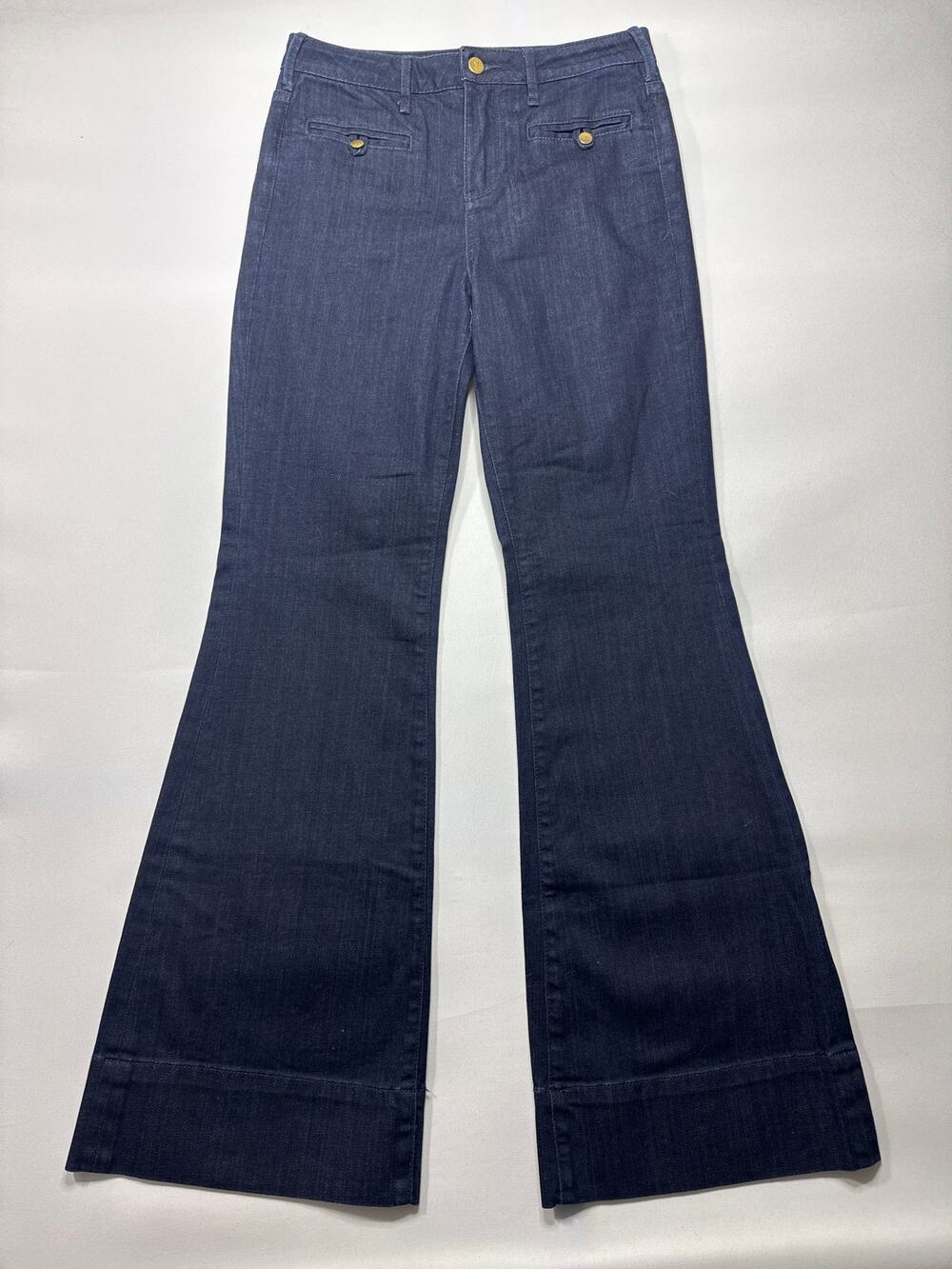 Pilcro & The Letterpress Women's Superscript Flare Dark Blue Jeans Size 28x32.5*